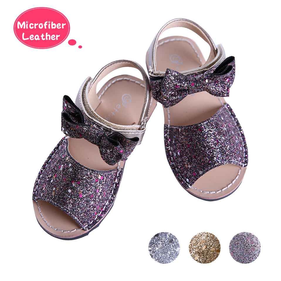 Purple Glitter Sequin Girls Party Shoes 