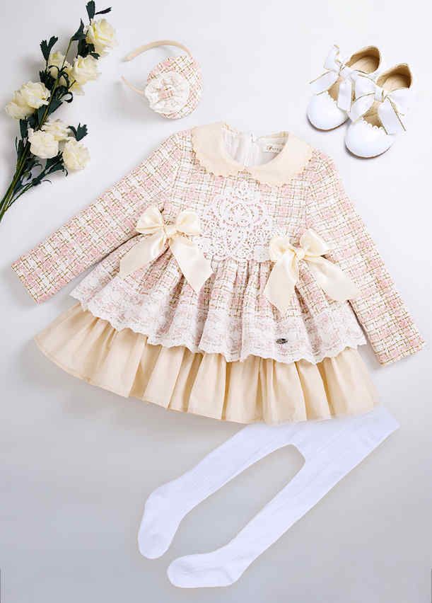 baby girl dress with matching headband