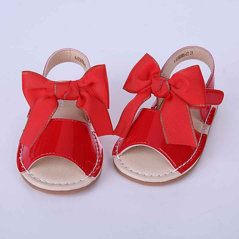 Red new arrivals baby sandals