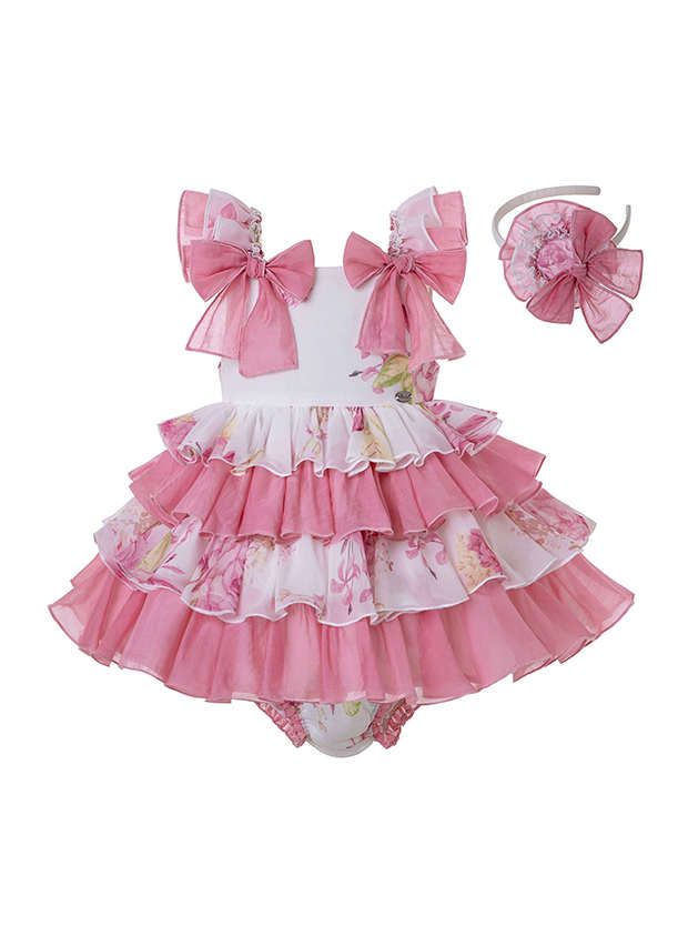 3 Pieces Babies Sweet Cute Bows Boutique LayeredOutfits Sweet Bloomers Hat New