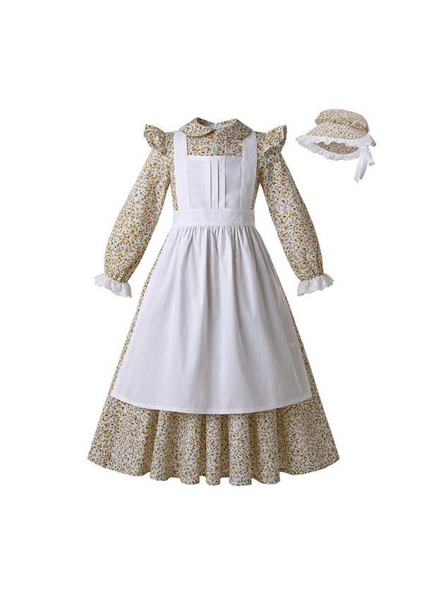 Yellow Pioneer Girls Dress Colonial Prairie - Girl's - Children's