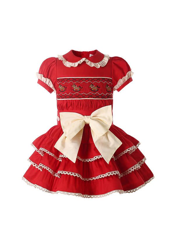 Baby Girls 2 piece Red Short Sleeve Clothes Set for Christmas