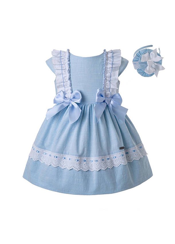 Bule Summer Party Wedding Party Baby Dress Sky Blue Dresses