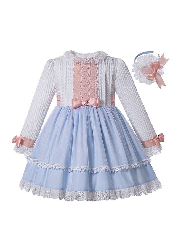 light blue winter dress