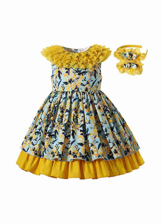Blue and yellow easter dress online