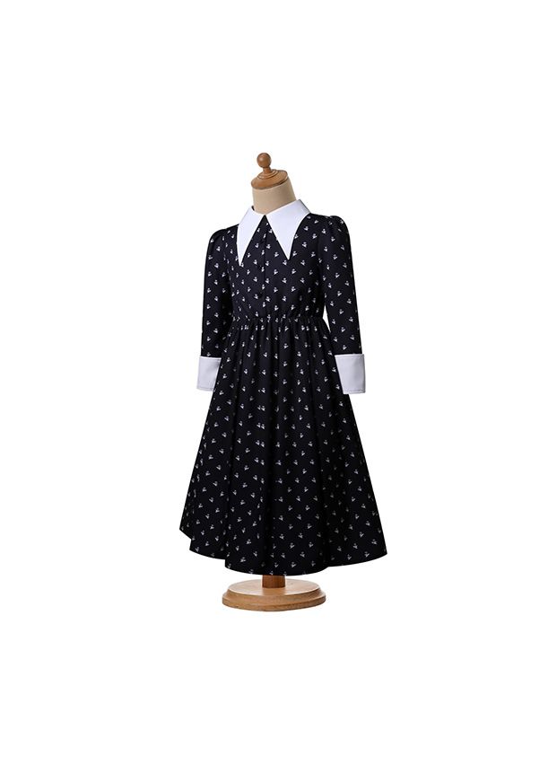 Girls black swing dress cheap