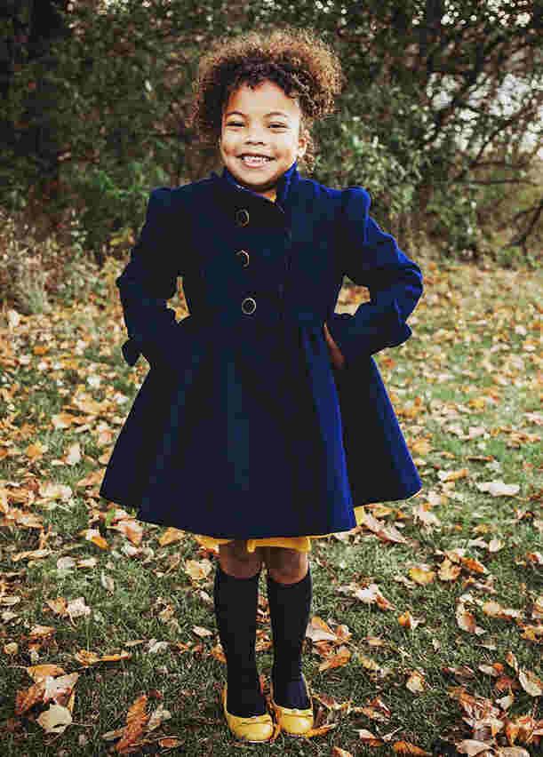 Girls navy blue winter coat 2025