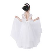 (pre-order)Flower Girls Lace Tulle Ball Gowns Dress with Bow-Knot for Wedding Princess