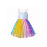 (Pre-Order)Girls Colorful Sequin Tulle Dress 2-10 Years