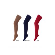 3 Pairs 100% Soft Cotton Girls Tights(Brown, Navy Blue, Red)