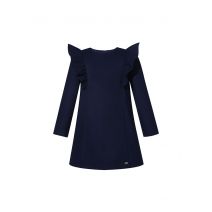 (PRE-ORDER) 2022 New A/W Girl Simple Dark Blue A-line Long-Sleeves Dress
