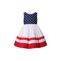 (PRE-ORDER)Girls Summer Swing Sleeveless July 4th Dresses