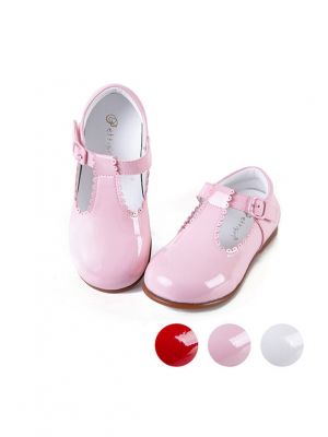 Pink New Design Microfiber Leather Handmade Girls Shoes
