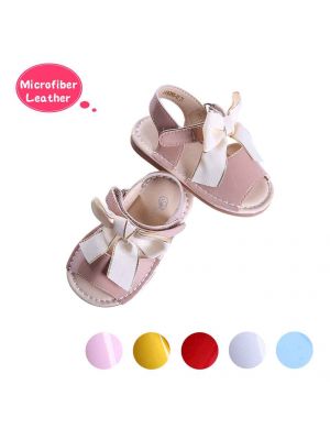 Camel Cute Girls Sandals Shoes With Handmade Bow-knot