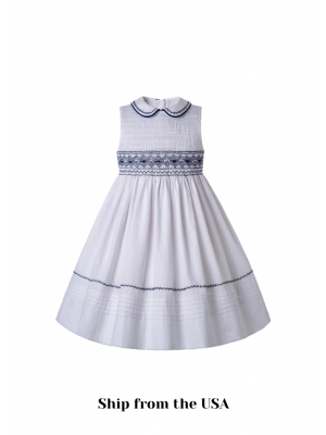 (USA ONLY)Spring & Summer White Ruffled Smoked Dress