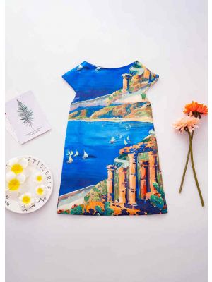 Latest Summer Printed Dress For Girls