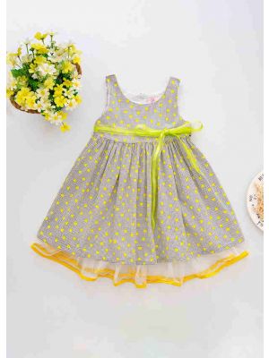 Green Dots Party Princess Sleeveless Baby Dress