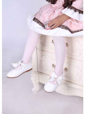 White 100% Soft Cotton Girls Tights