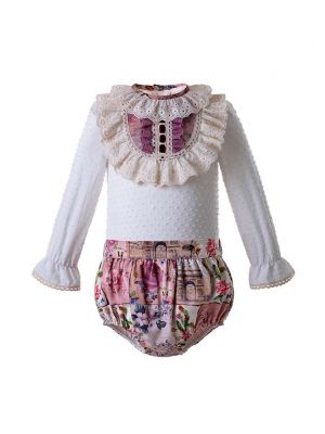 Baby Clothing Sets With Flower Printed Shorts