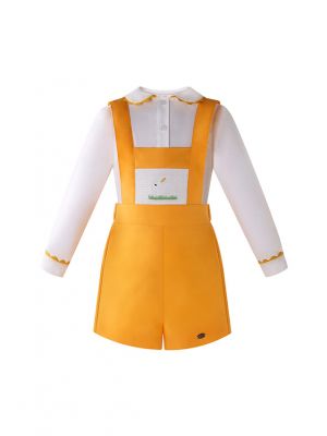 Boys Orange Smocked Outfits for Easter