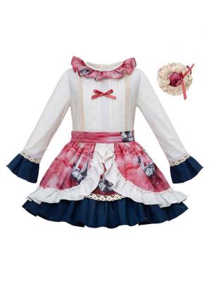 (Only 3Y 4Y)Flower Printed Girls Clothing Set 