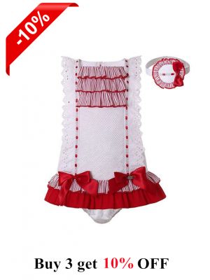 White & Red Lace Spring & Summer Baby Dress Set