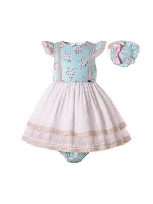 Pretty Baby Girls Soft Dress + Handmade Headband