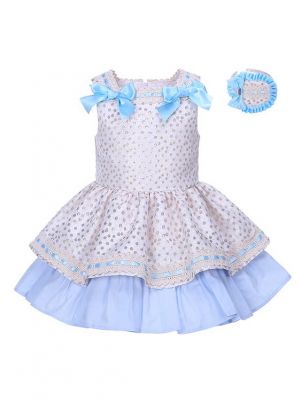 Golden Polka Dot Girl Dress