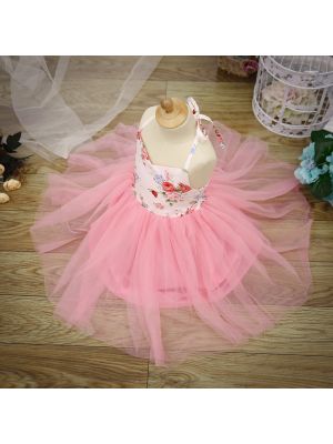 Girls Flower Kids Summer Backless  Dress