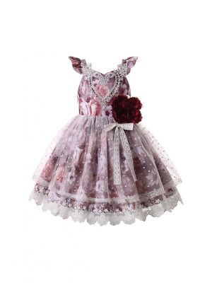 Spring & Summer Flower Tulle Girls Dress