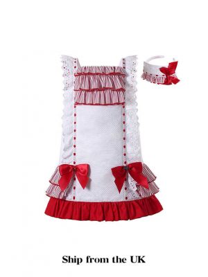 (UK Only) Square Collar White Dress + Handmade Headband
