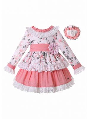 Sweet Spring Pink Floral Girls Dress + Headband