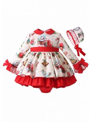Baby Lovely Christmas Dress + Bloomers + Hat
