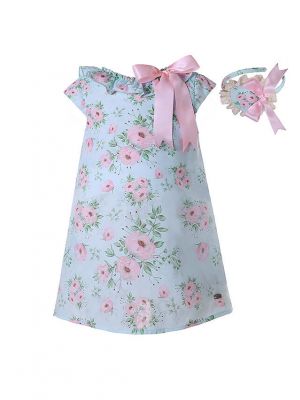 New Floral Girl Sisters Matching Dress + Free Headband