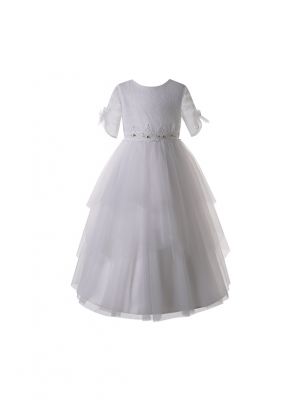 Girl's First Communion Dress with Tulle and Lace