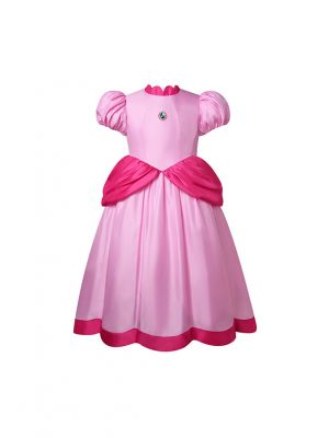 Girls  Peach Long Dress Princess Costume
