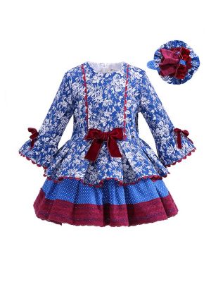 Blue Princess Flower Girl Dress