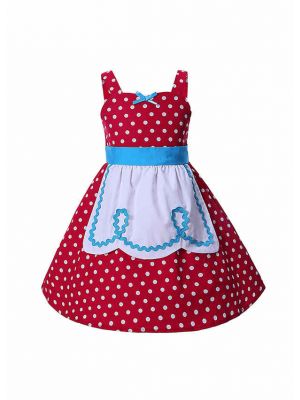 Red Polka Dot Halloween Cosplay Princess Dress