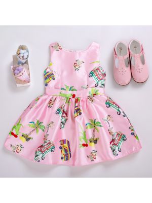 Kids Character Printed Pattern Casual Dress 