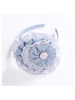 Light Blue + White Headband