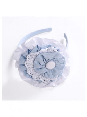 Light Blue + White Headband