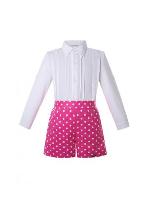 Summer Boys Pink Dots Outfit Set