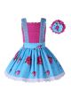 Flower Print Girls Cotton Dresses