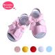 Pink Cute Girls Sandals Shoes With Handmade Bow-knot