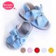 Blue Cute Girls Sandals Shoes With Handmade Bow-knot