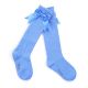 Girls Blue Socks With Handmade Bow-knot 