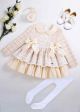 4 pcs Matching Sets - Dress + Headband + Shoes + Socks