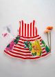 Summer Girls Striped Design Sleeveless Dress