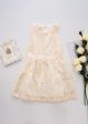 Sunflower Lace Beige Party Kids Dress