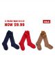 3 Pairs Girls Keen-length Pom Pom Socks(Red, Camel, Navy Blue)